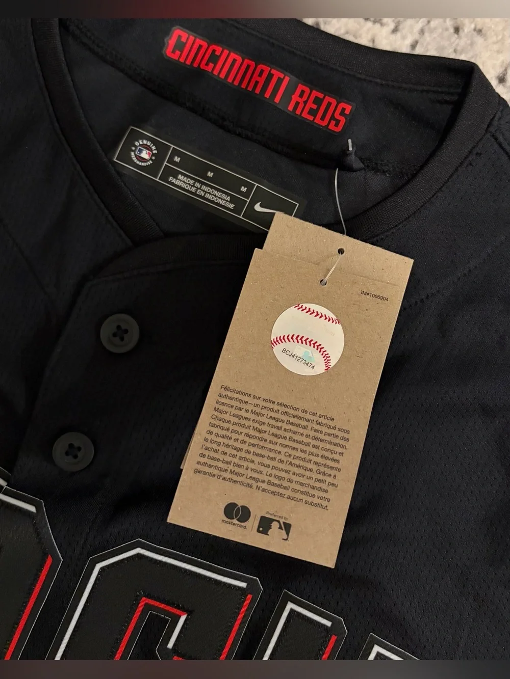 Nike Authentic Cincinnati Reds City Connect Baseball MLB Jersey Men’s Sz: Medium